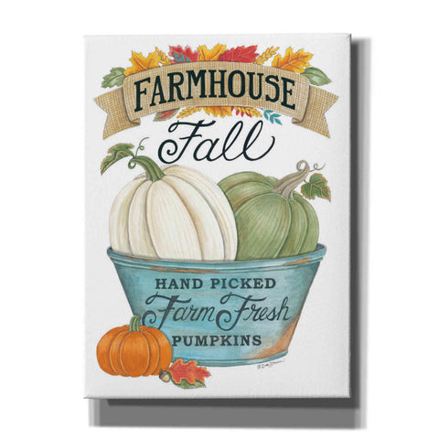 Image of 'Farmhouse Fall Pumpkins' by Deb Strain, Canvas Wall Art