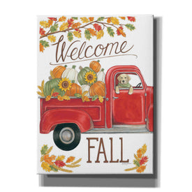 'Fall Truck & Lab' by Deb Strain, Canvas Wall Art