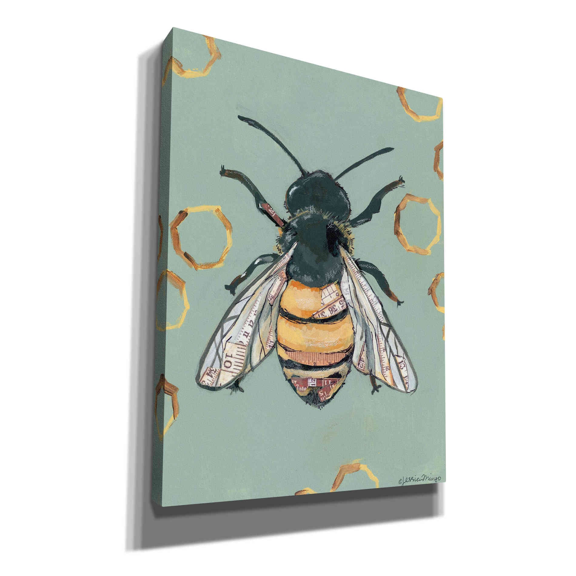 'Bee' by Jessica Mingo, Canvas Wall Art