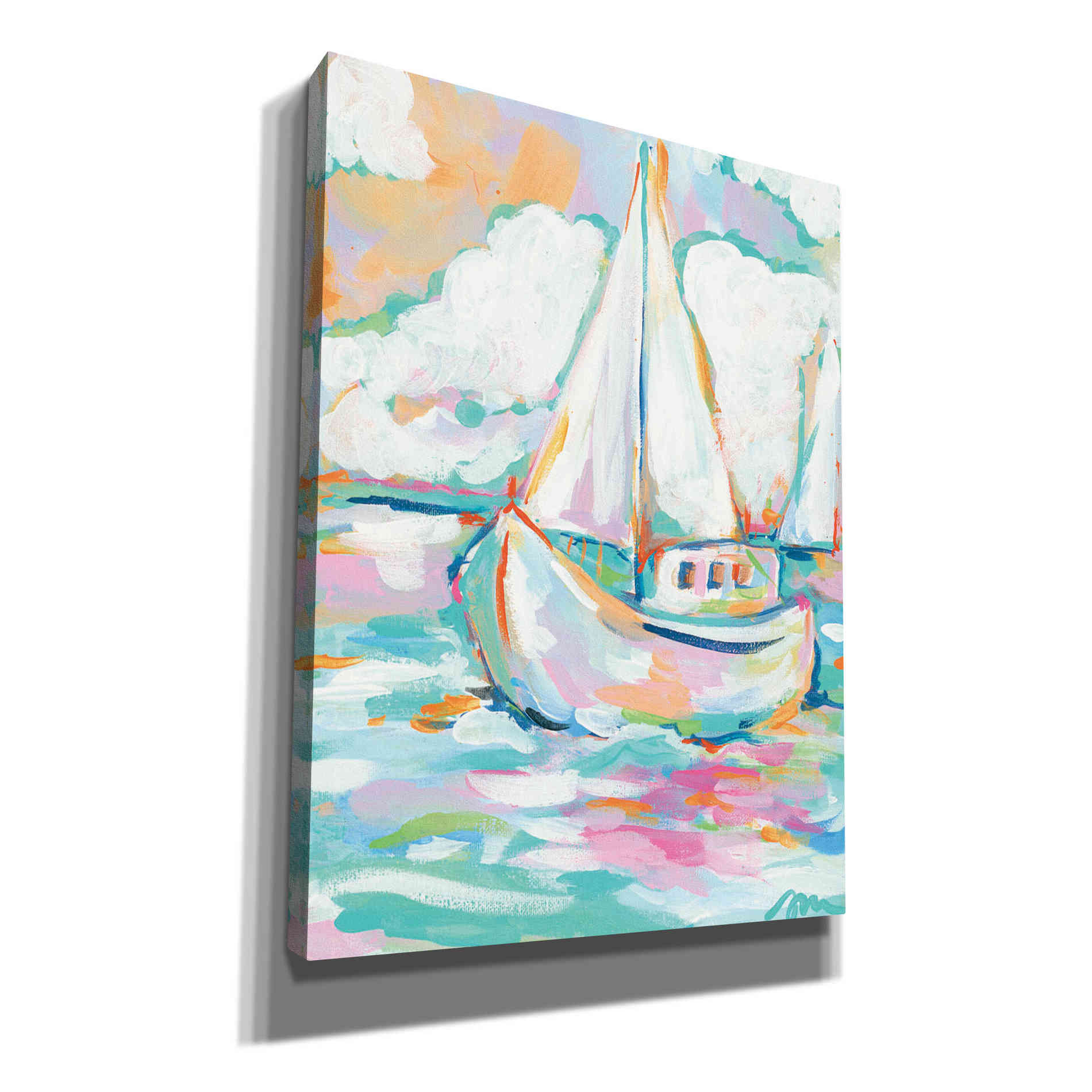 'Pink Sea' by Jessica Mingo, Canvas Wall Art