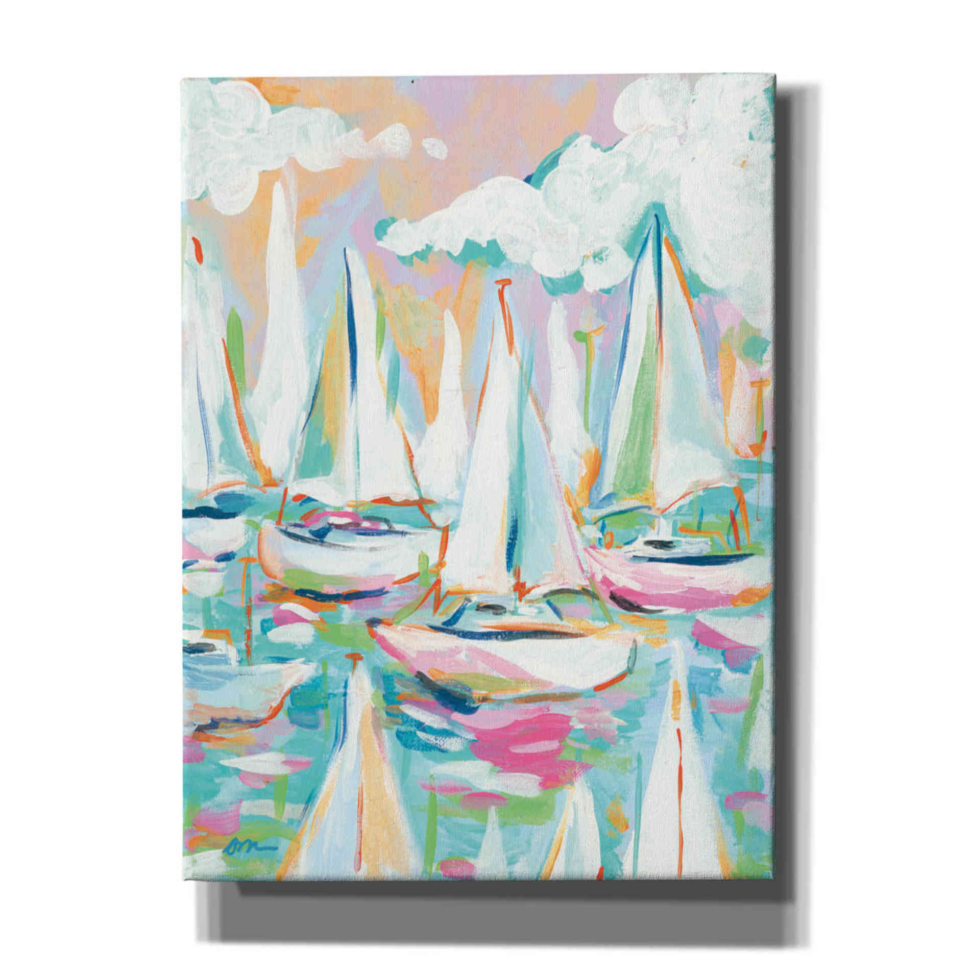 'Sailboat Sea' by Jessica Mingo, Canvas Wall Art