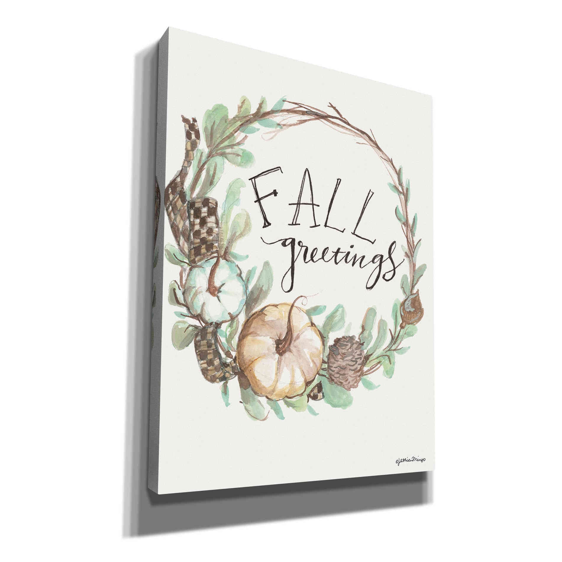 'Fall Greetings' by Jessica Mingo, Canvas Wall Art