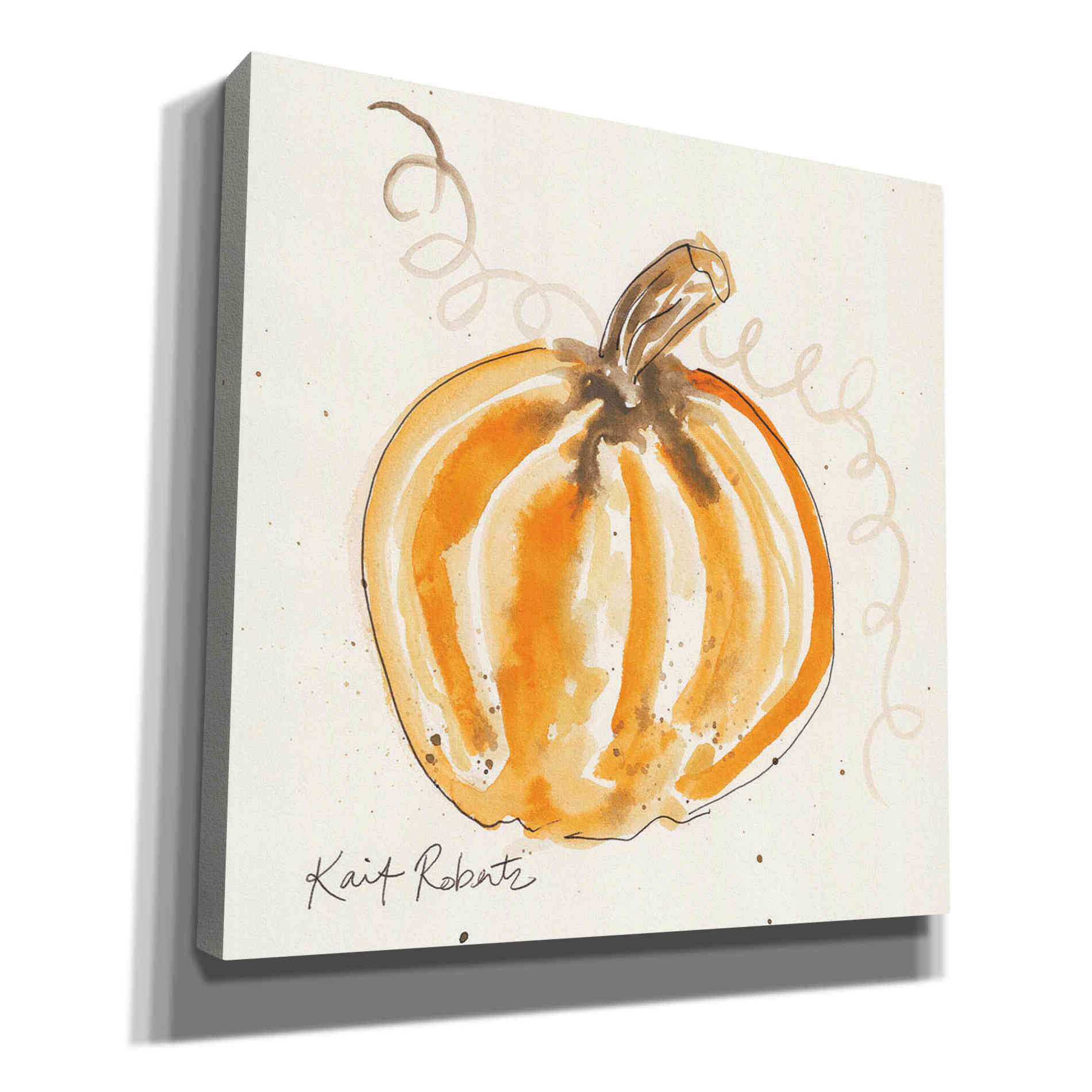 'P is for Pumpkin' by Kait Roberts, Canvas Wall Art