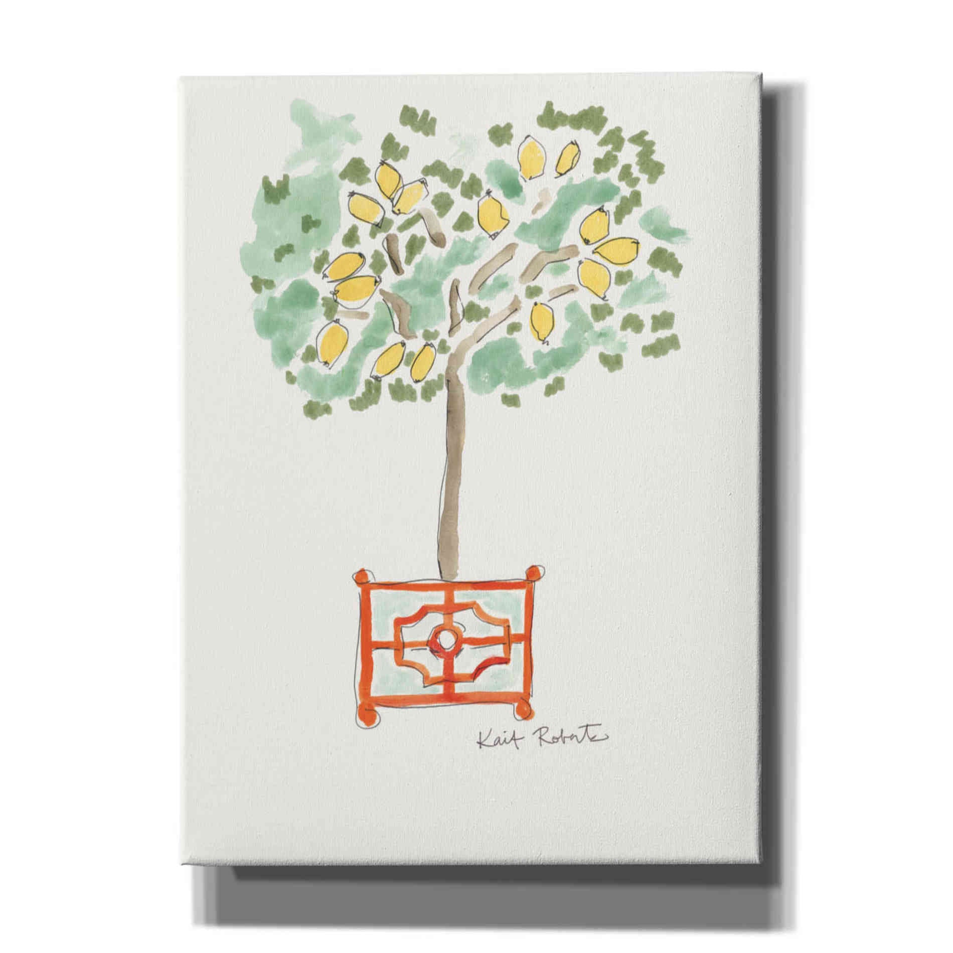 'Lemons of Plenty' by Kait Roberts, Canvas Wall Art