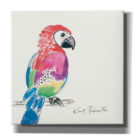 Image of 'Preston the Parrot' by Kait Roberts, Canvas Wall Art