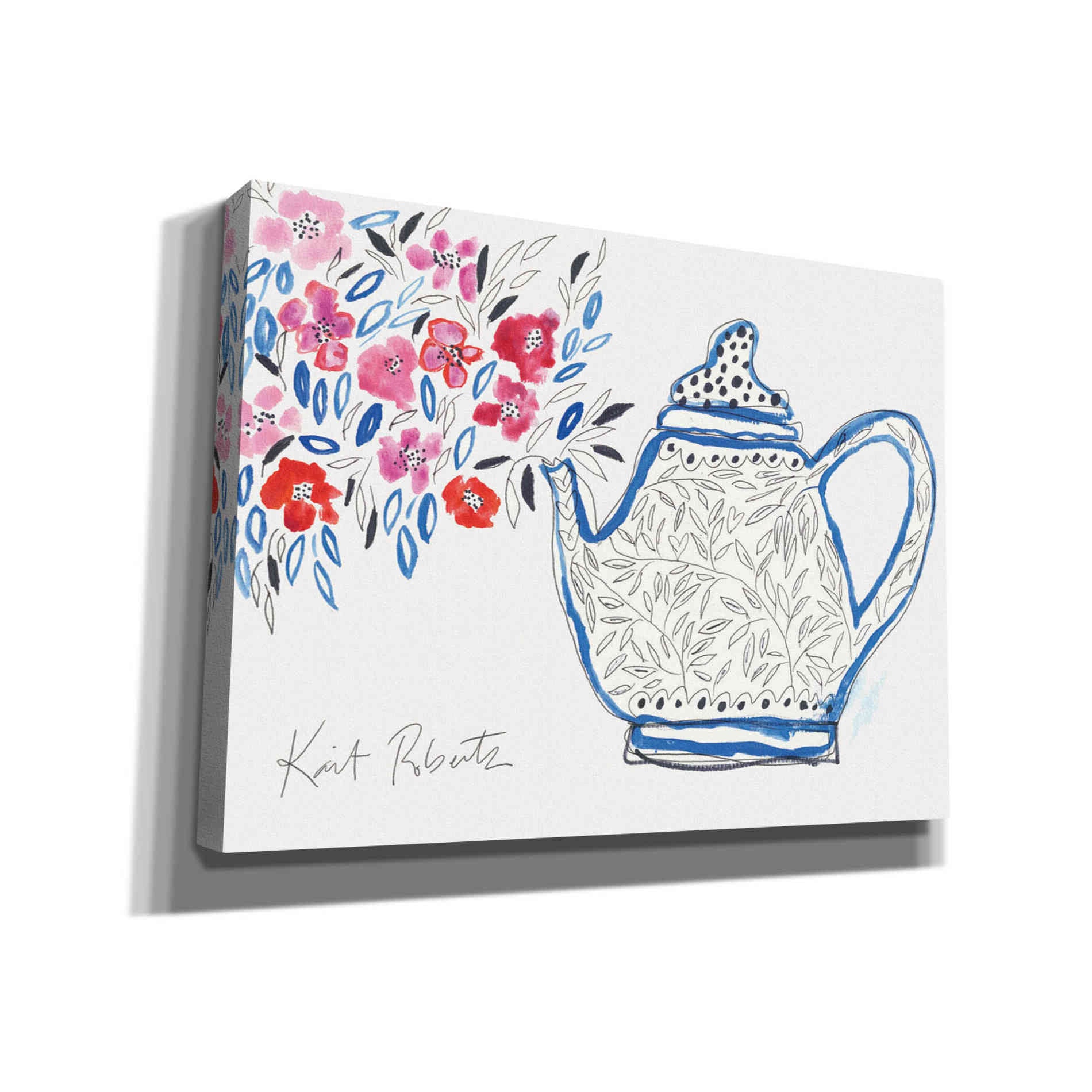 'Granny's Tea Pot' by Kait Roberts, Canvas Wall Art