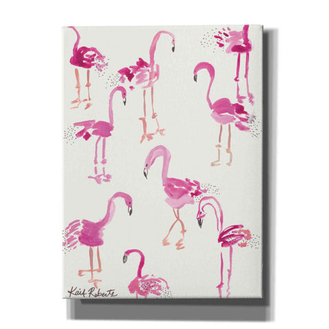 Image of 'Pink and Polka-Dots' by Kait Roberts, Canvas Wall Art