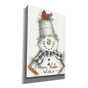 'Country Snowman' by Mary Ann June, Canvas Wall Art