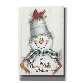 'Country Snowman' by Mary Ann June, Canvas Wall Art