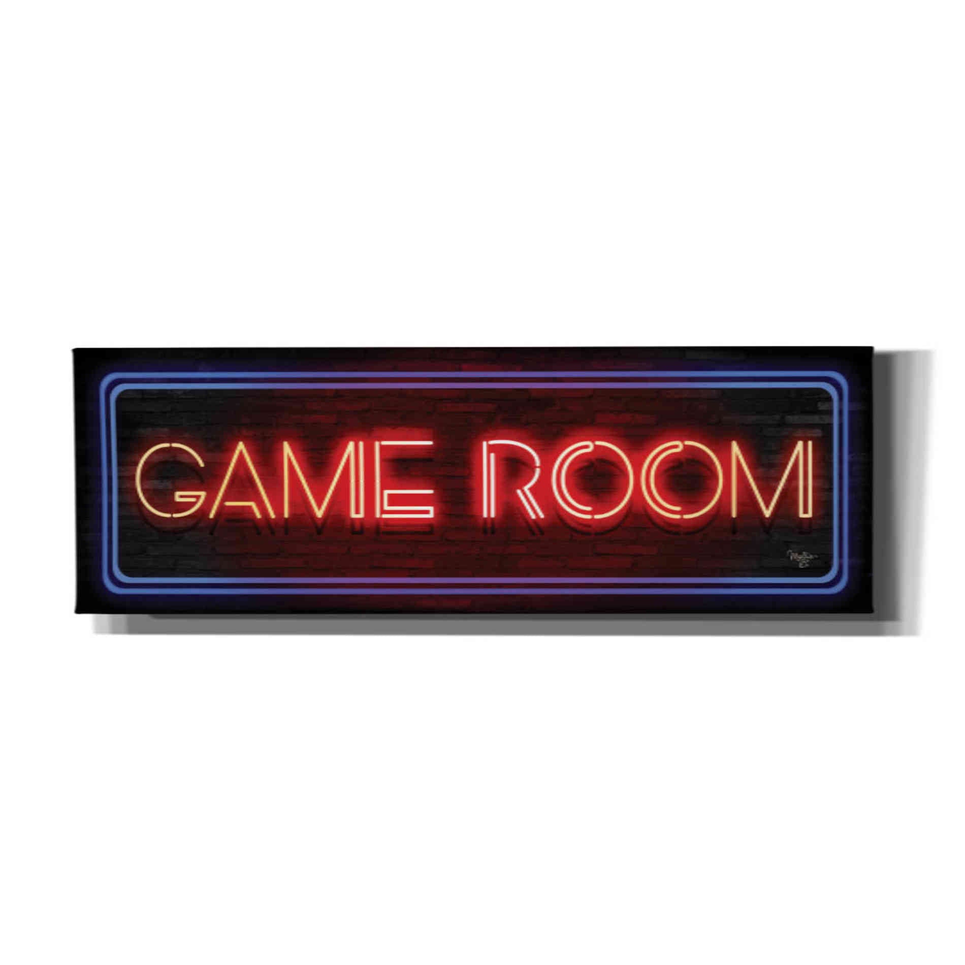 'Game Room Neon Sign' by Mollie B, Canvas Wall Art