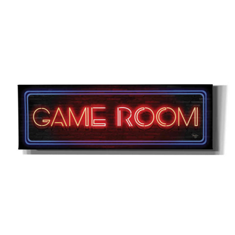 Image of 'Game Room Neon Sign' by Mollie B, Canvas Wall Art