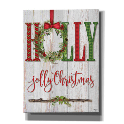 Image of 'Holly Jolly Christmas' by Mollie B, Canvas Wall Art