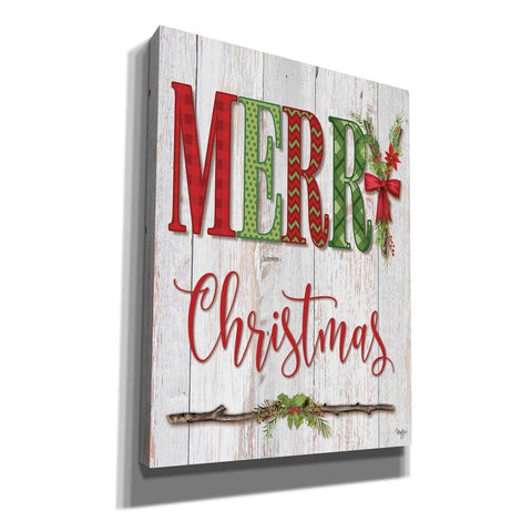 Image of 'Merry Christmas' by Mollie B, Canvas Wall Art