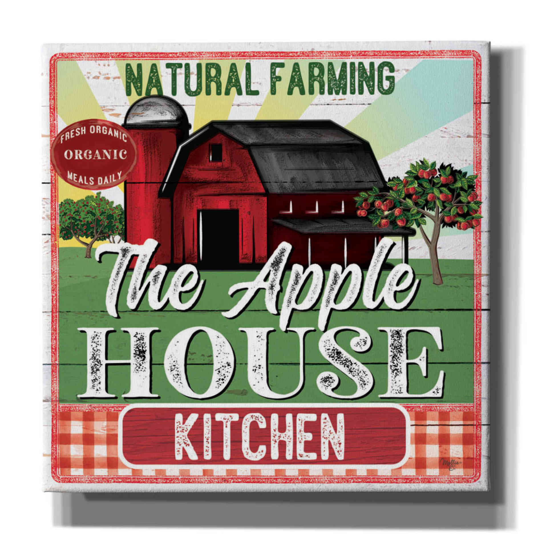 'The Apple House Kitchen' by Mollie B, Canvas Wall Art