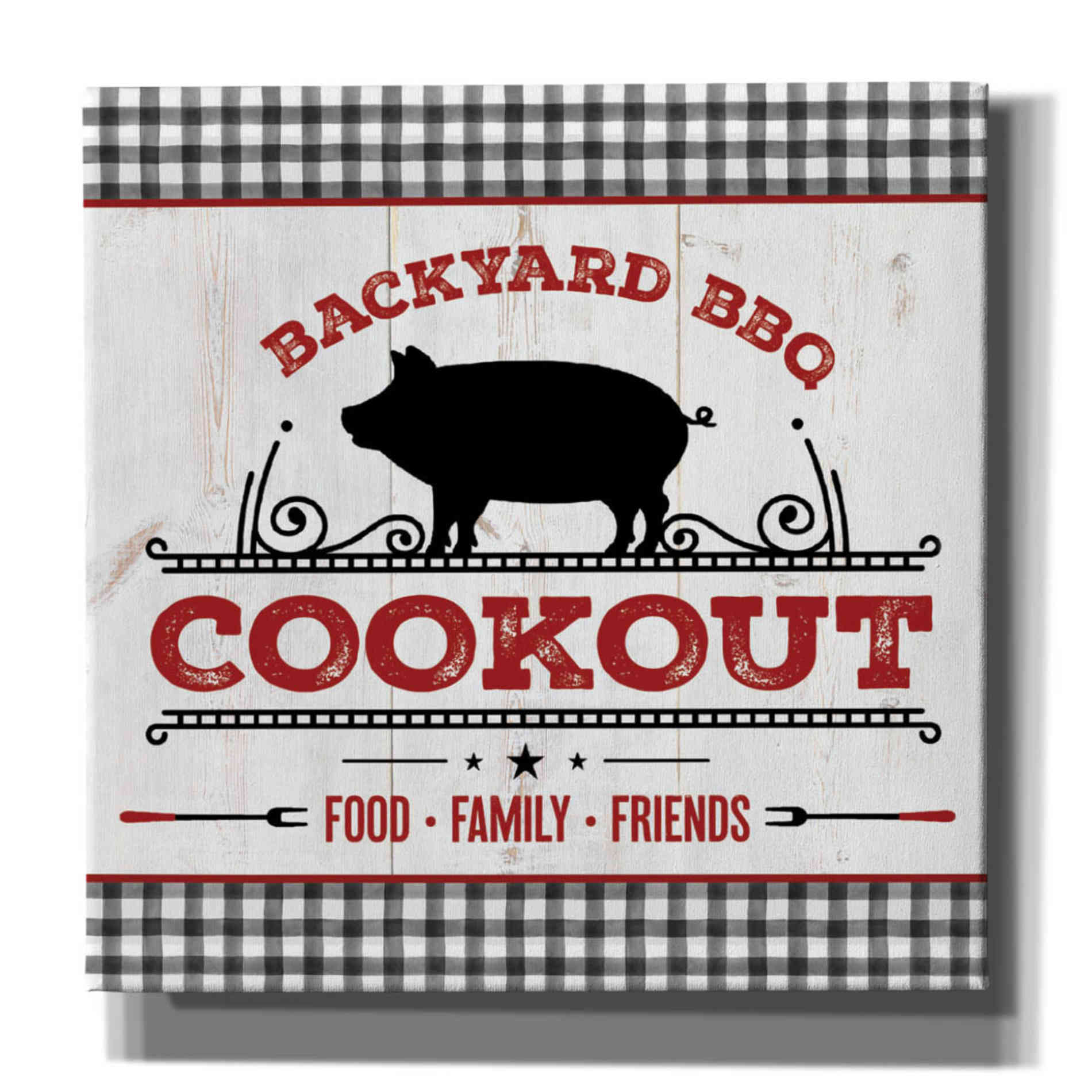 'Backyard BBQ Cookout' by Mollie B, Canvas Wall Art