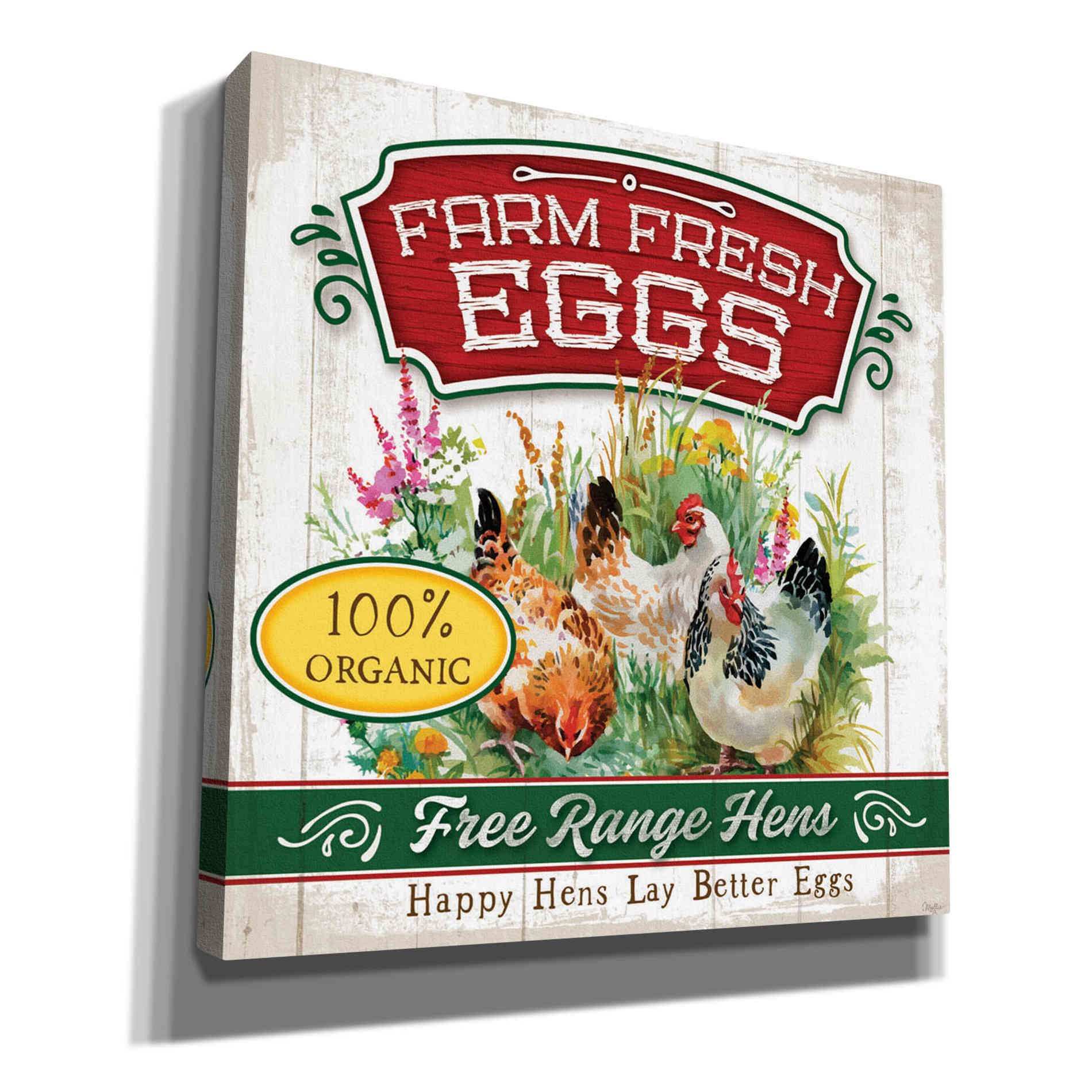 'Fresh Eggs' by Mollie B, Canvas Wall Art