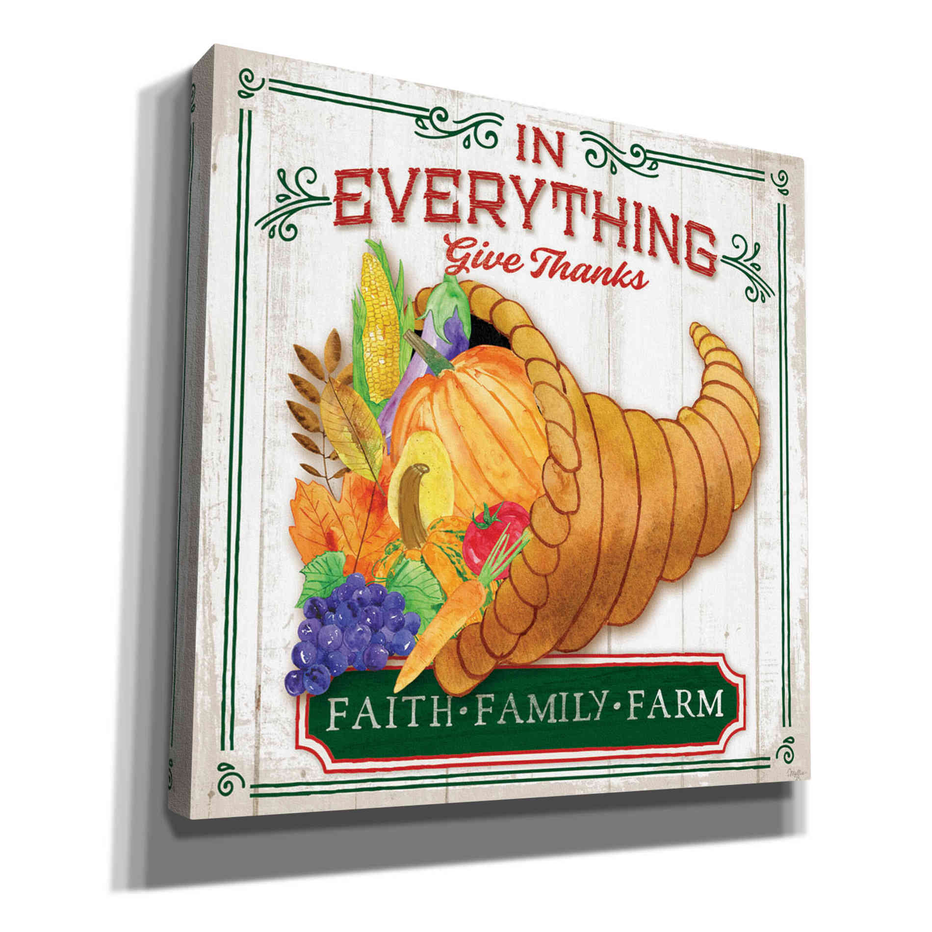 'Give Thanks' by Mollie B, Canvas Wall Art