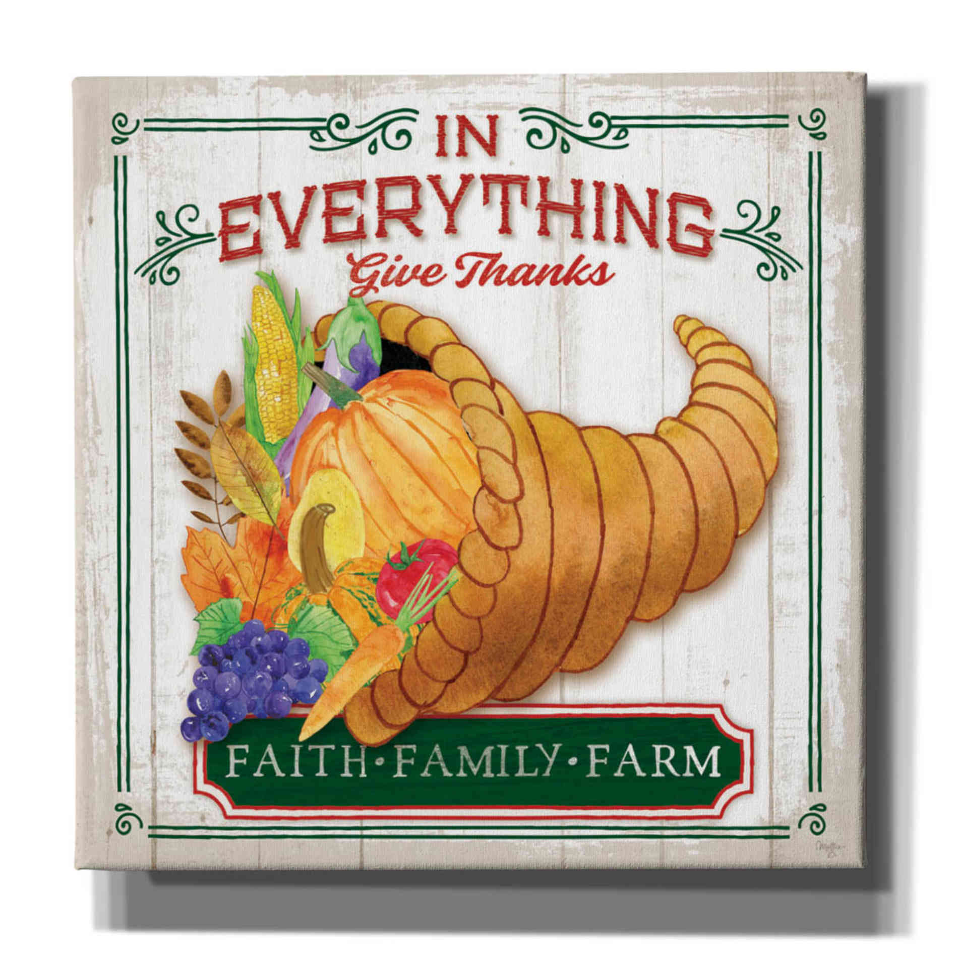 'Give Thanks' by Mollie B, Canvas Wall Art