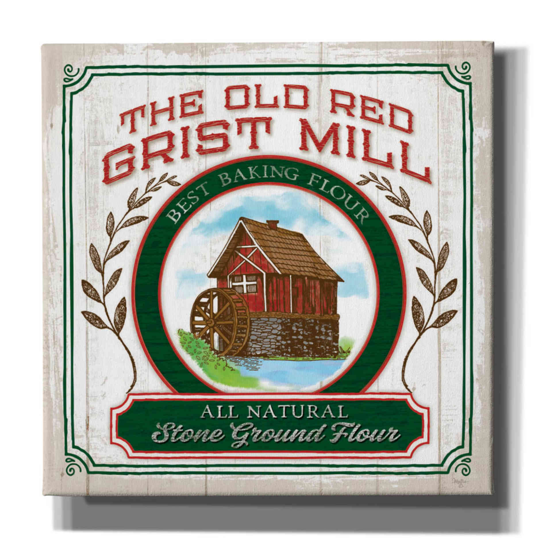 'Grist Mill Flour' by Mollie B, Canvas Wall Art