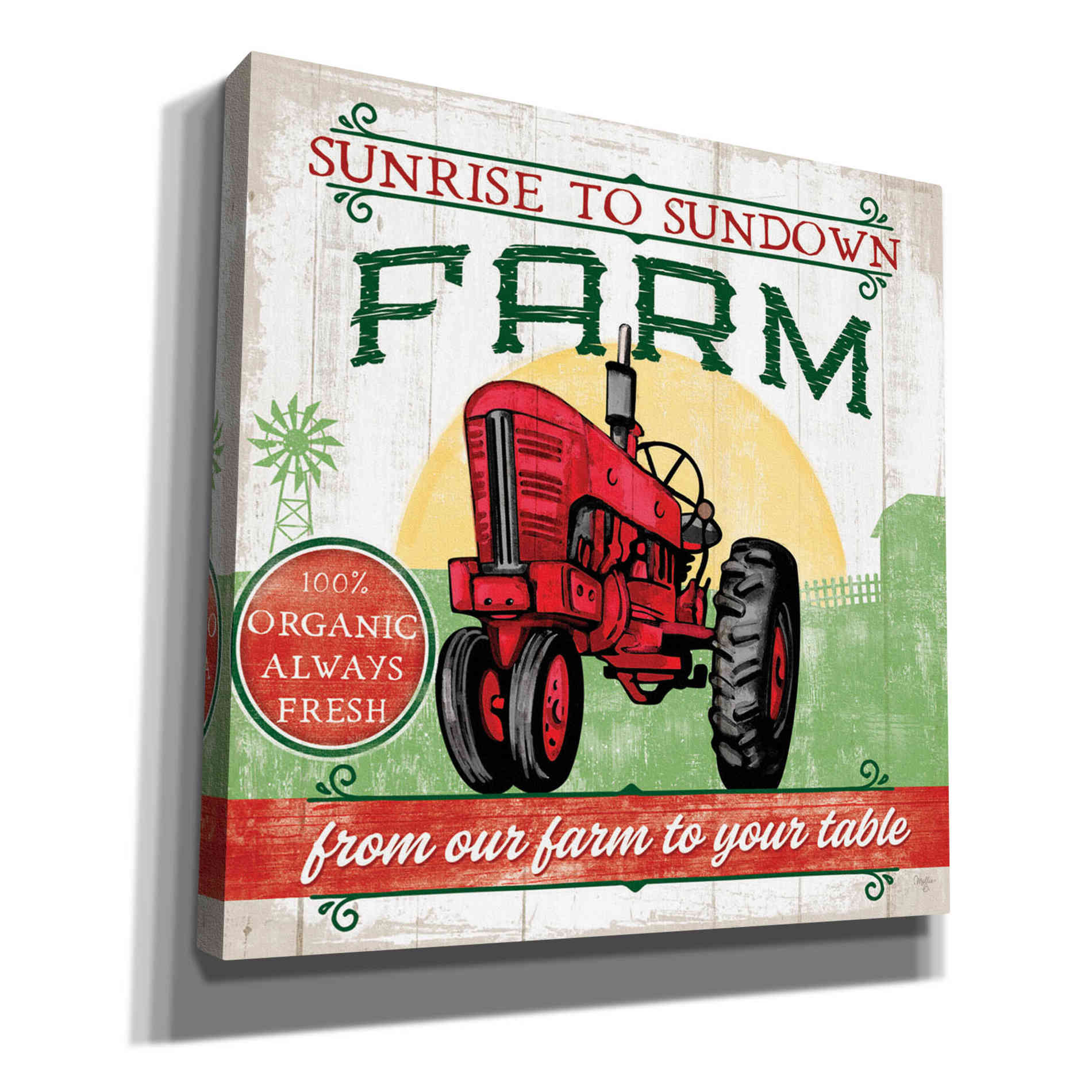 'Tractor' by Mollie B, Canvas Wall Art