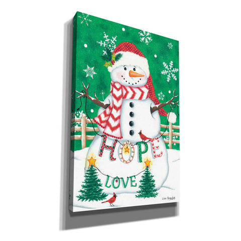 Image of 'Merry Snowman' by Lisa Kennedy, Canvas Wall Art