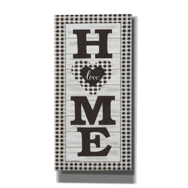 'Black & White Plaid Home' by Lisa Kennedy, Canvas Wall Art