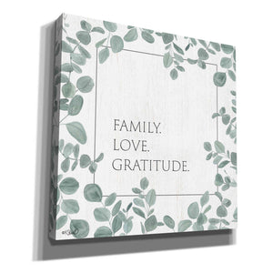 'Family Love Gratitude Eucalyptus' by Kate Sherrill, Canvas, Wall Art