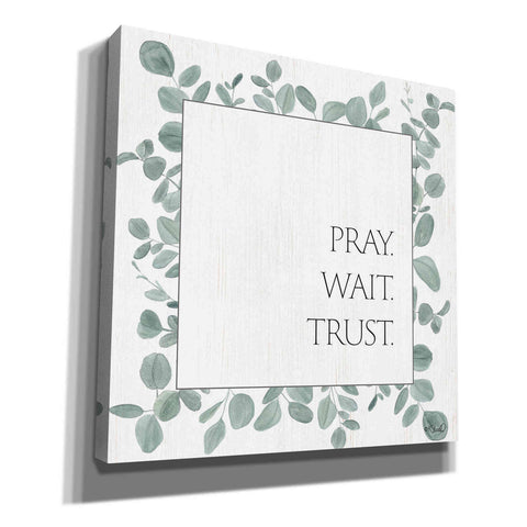 Image of 'Pray Wait Trust Eucalyptus' by Kate Sherrill, Canvas, Wall Art