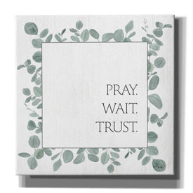 'Pray Wait Trust Eucalyptus' by Kate Sherrill, Canvas, Wall Art