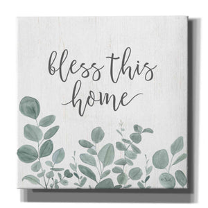 'Bless This Home Eucalyptus' by Kate Sherrill, Canvas, Wall Art