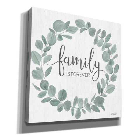 Image of 'Family Forever Eucalyptus Wreath' by Kate Sherrill, Canvas, Wall Art