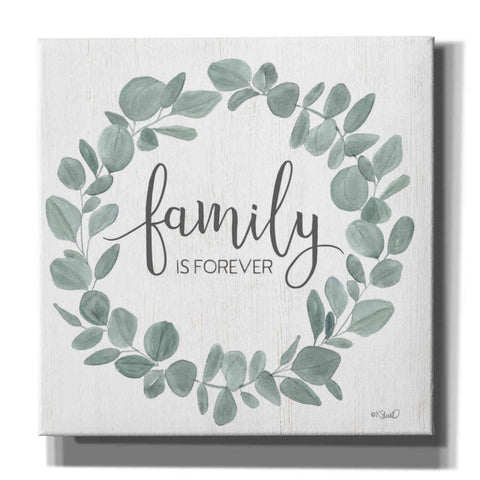 Image of 'Family Forever Eucalyptus Wreath' by Kate Sherrill, Canvas, Wall Art