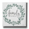 'Family Forever Eucalyptus Wreath' by Kate Sherrill, Canvas, Wall Art