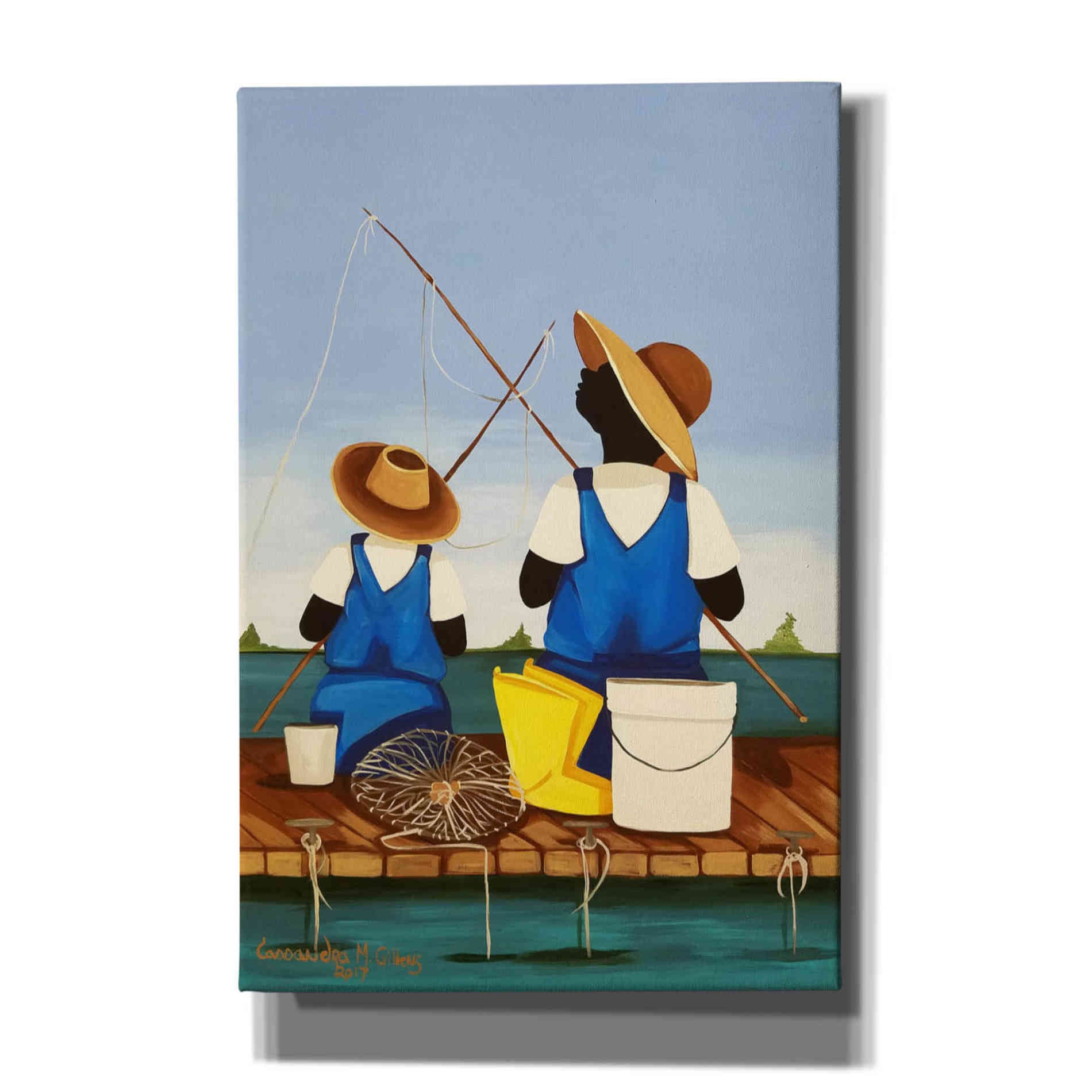 'Father and Son Bonding' by Cassandra Gillens, Canvas, Wall Art