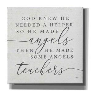 'God Made Angel Teachers' by Lux + Me Designs, Canvas, Wall Art