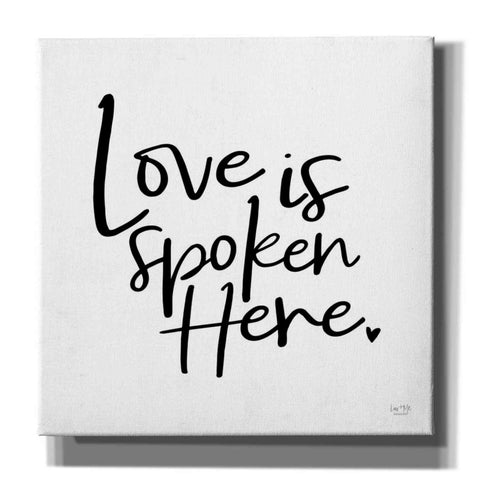 Image of 'Love is Spoken Here' by Lux + Me Designs, Canvas, Wall Art