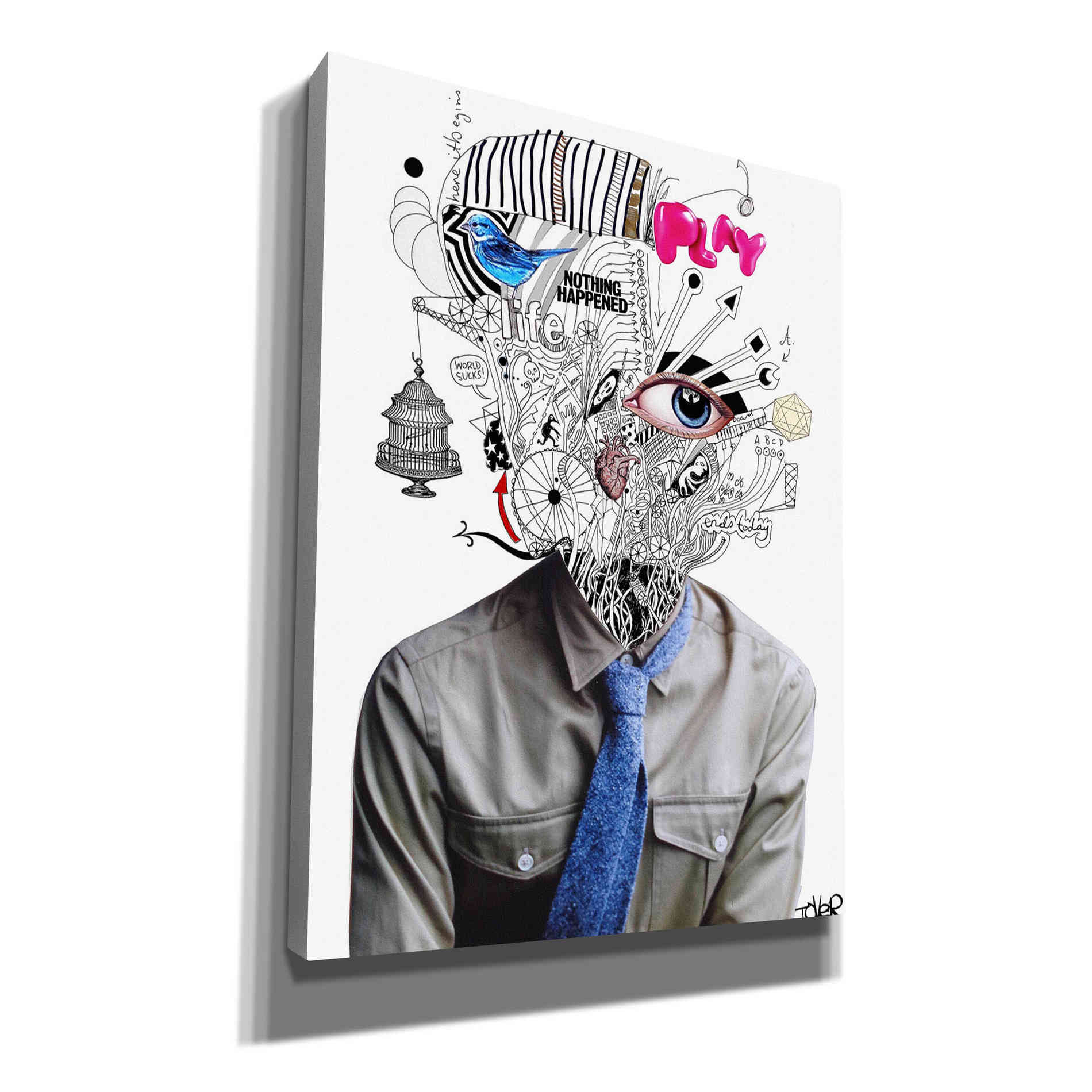 'The Introspect' by Loui Jover, Canvas, Wall Art