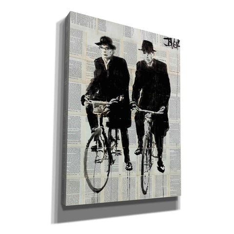 'Two Men On Bikes' by Loui Jover, Canvas, Wall Art
