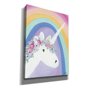 'Floral Unicorn I' by Roey Ebert, Canvas, Wall Art