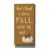 'I Love Fall Most of All' by April Chavez, Canvas, Wall Art