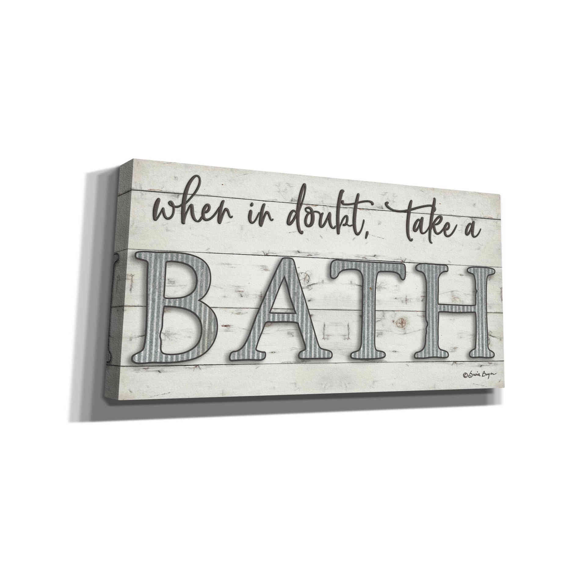 'When in Doubt Take a Bath' by Susie Boyer, Canvas, Wall Art