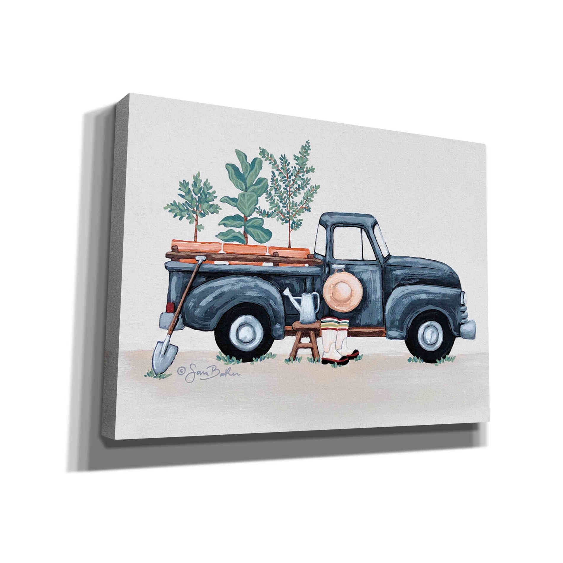 'Garden Gatherings' by Sara Baker, Canvas, Wall Art