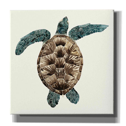 Image of 'Mosaic Turtle II' by Grace Popp, Canvas Wall Art