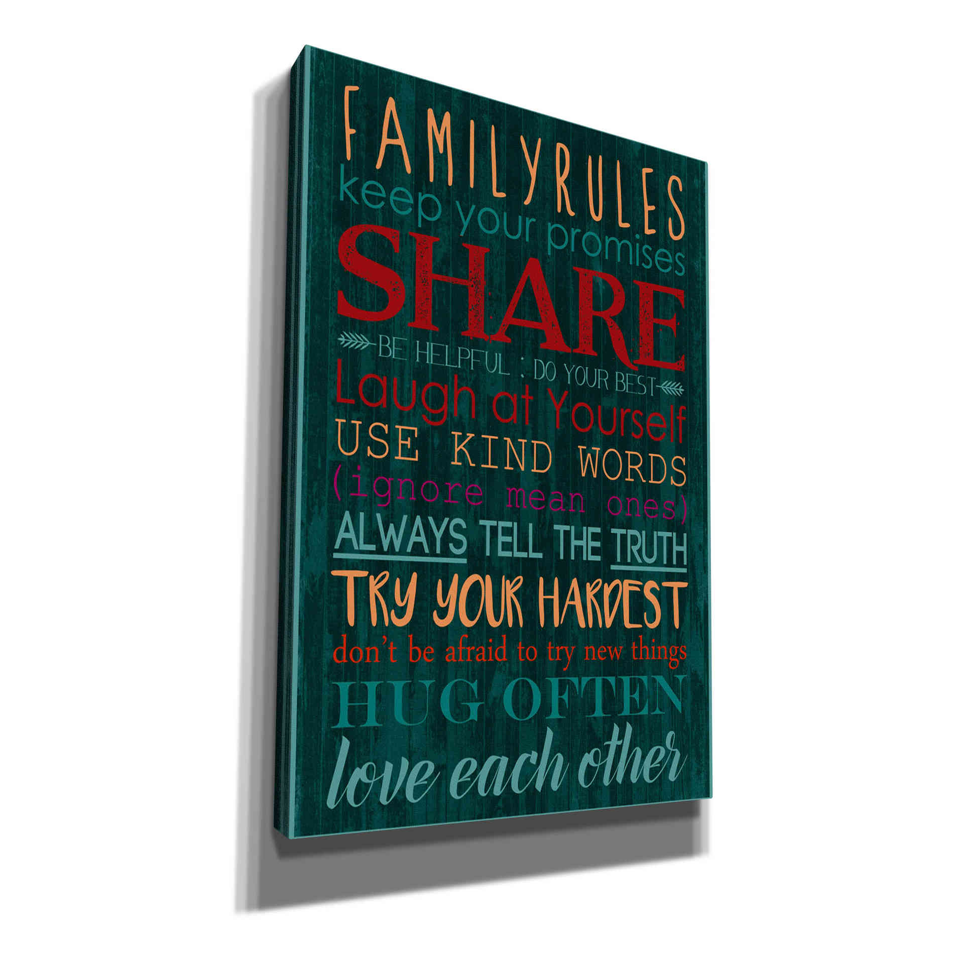 'Spice Family Rules I' by Grace Popp, Canvas Wall Art