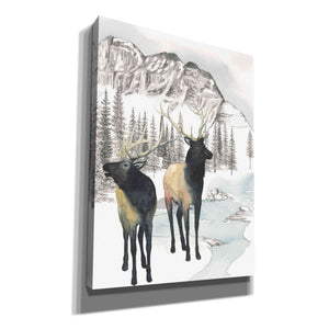 'Winter Elk II' by Grace Popp, Canvas Wall Art