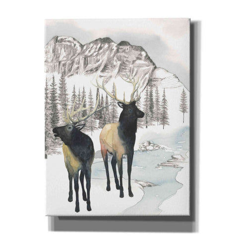 Image of 'Winter Elk II' by Grace Popp, Canvas Wall Art