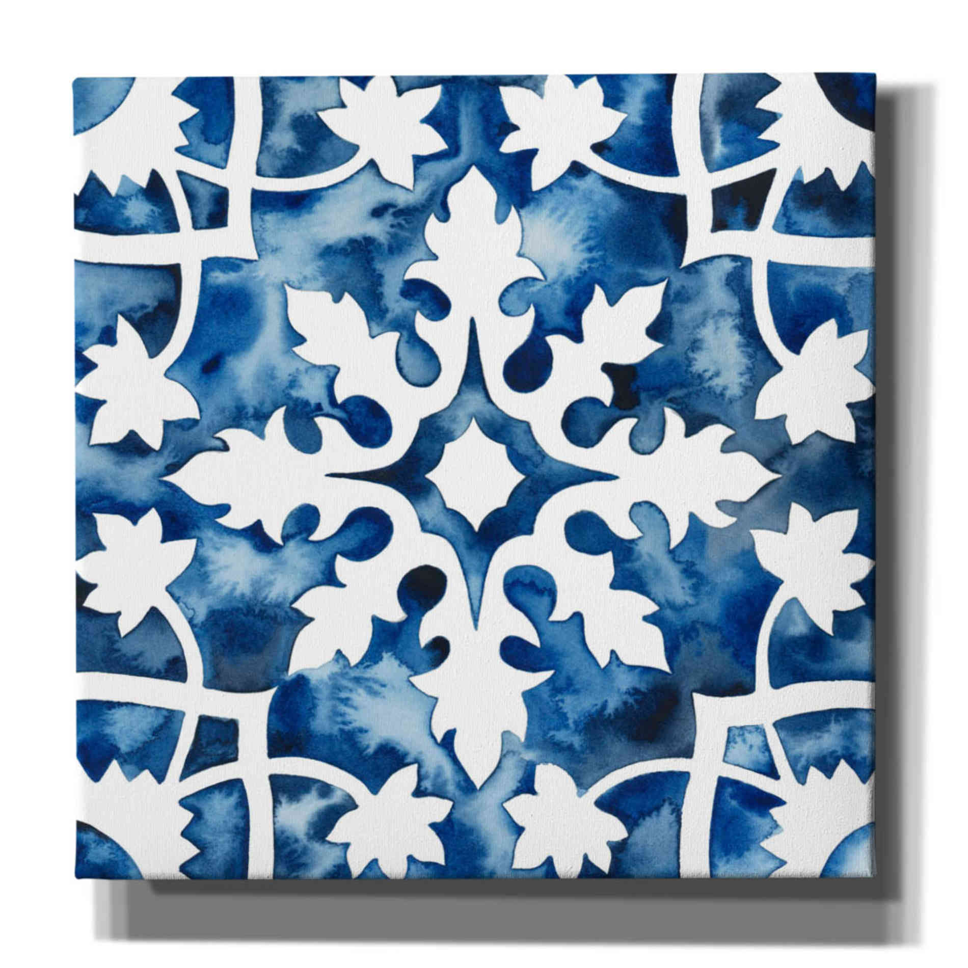 'Cobalt Tile V' by Grace Popp, Canvas Wall Art