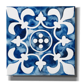 'Cobalt Tile III' by Grace Popp, Canvas Wall Art