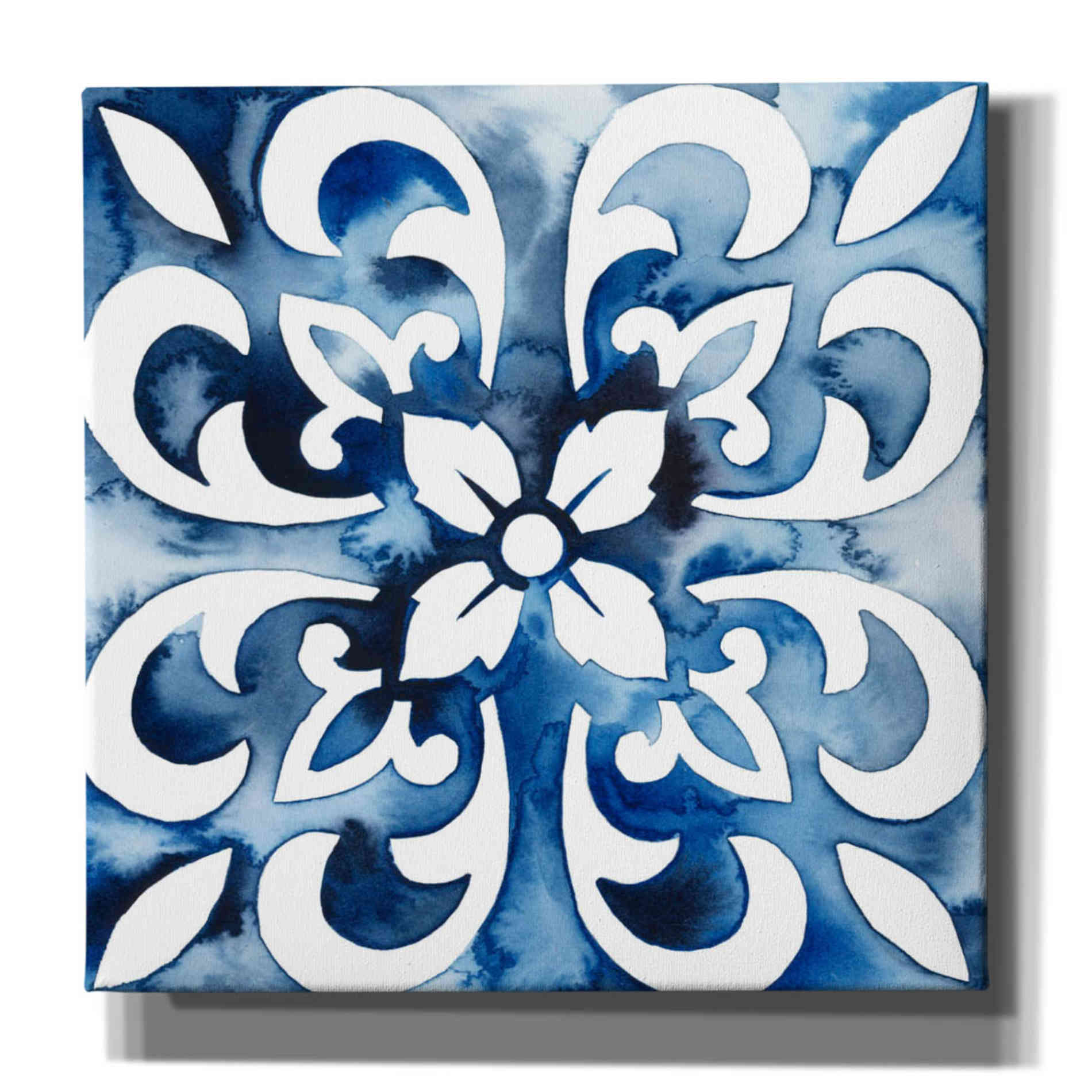 'Cobalt Tile II' by Grace Popp, Canvas Wall Art