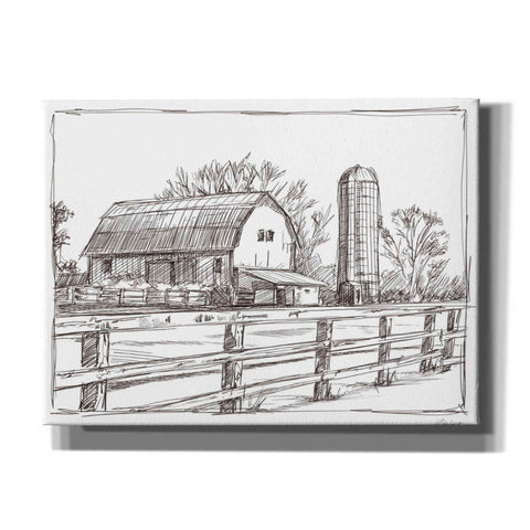 Image of 'Farm Sketch I' by Ethan Harper, Canvas Wall Art